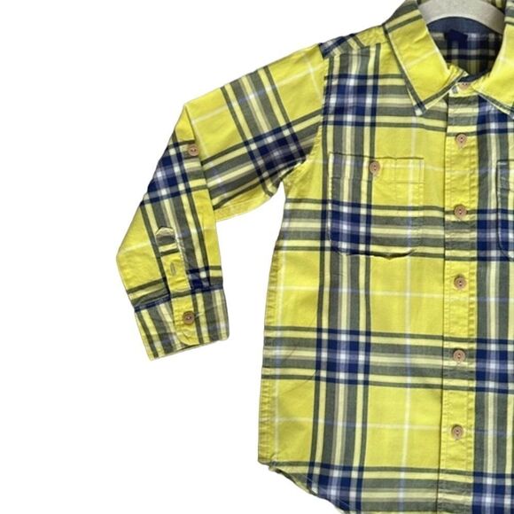 GAP Kids | Yellow/Blue | PLAID SHIRT - Picture 3 of 10